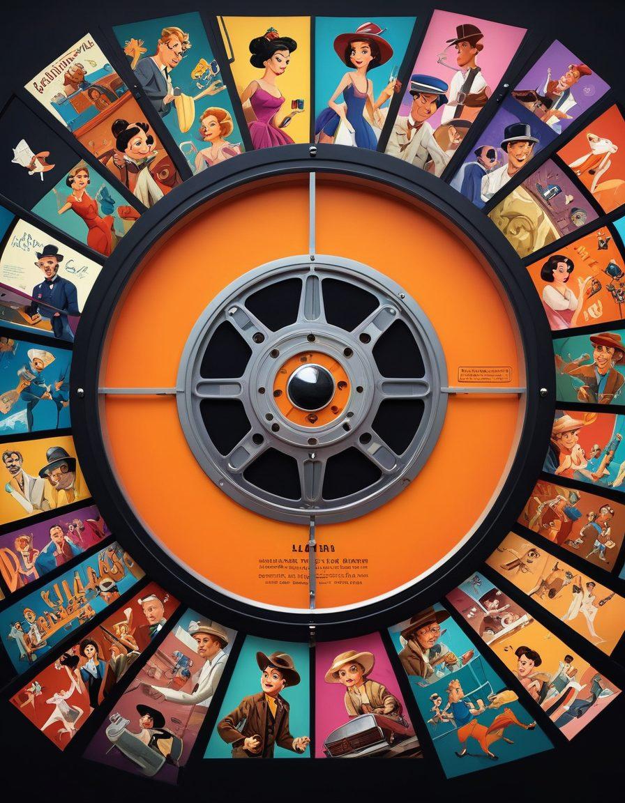 An artistic interpretation of the evolution of animated adult films, featuring iconic characters and scenes from different decades. Include a vintage film reel merging into a modern digital screen, showcasing contrasting animation styles from hand-drawn to 3D CGI. Infuse elements of pop culture and societal reflections in the background to highlight cultural significance. Bright and bold colors with a playful yet provocative tone. vibrant colors. digital art.